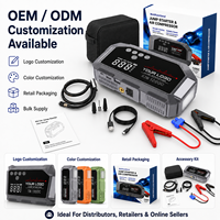 1000A 12V Car Jump Starter with Built-in Air Compressor, 140PSI Tire Inflator, 6000-12000mAh Battery Booster, for Sedan SUV MPV