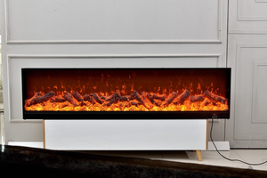 <span class=keywords><strong>Cheminée</strong></span> murale 75/80/95/100 pouces, <span class=keywords><strong>cheminée</strong></span> électrique, effet de flamme artificielle, brûleur à bois, décoration de pièce - Product Image 2