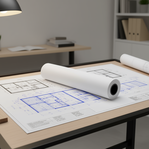 Rollo de Papel Bond para Plotter de Formato Ancho Ricoh, 30 pies x 500 pies, Juego de 2 Rollos, para Planos de Ingeniería CAD - Product Image 2