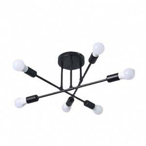 Lámpara de Techo de Estilo Industrial Nórdico Simple para Sala de Estar, Dormitorio, Habitación Infantil, Araña de Aluminio de Varias Luces - Product Image 5