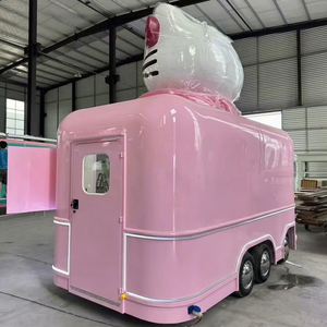 Chariot à glaces rose compact en acier inoxydable, stand de vente de hot-dogs portable, pour usage commercial, résistant à la rouille, garantie 2 ans - Product Image 1
