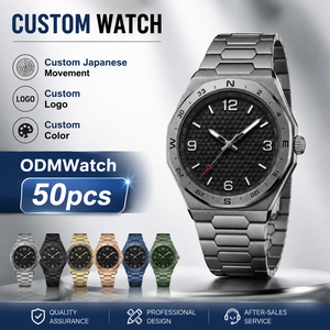 Montre à double fuseau horaire GMT pour homme, en acier inoxydable, quartz, lumineuse, étanche, montre de sport de voyage - Product Image 1