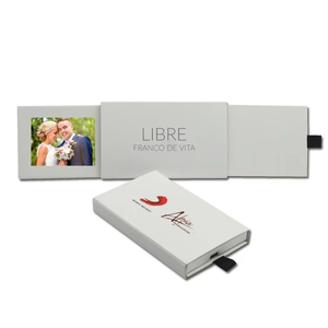 Carte de vœux vidéo miniature avec écran LCD de 2,4 pouces, thème animal/fée/musique/papier croisé, pour le marketing, les cadeaux, les anniversaires, les entreprises - Product Image 1