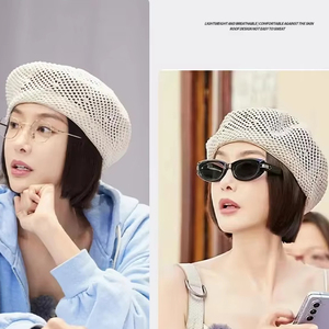 Casquettes d'été pour femmes, respirantes, en <span class=keywords><strong>tricot</strong></span>, bérets pour femmes - Product Image 1