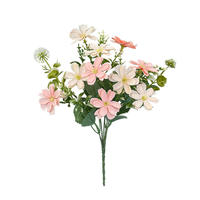 Fleur biomimétique Elsa papillon chrysanthème pour la décoration de la maison, tige unique, 5 branches