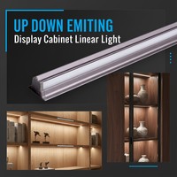 Lampe LED pour étagère, éclairage profilé, éclairage double face haut/bas pour armoire, éclairage en aluminium pour étagère YB1033-44-1
