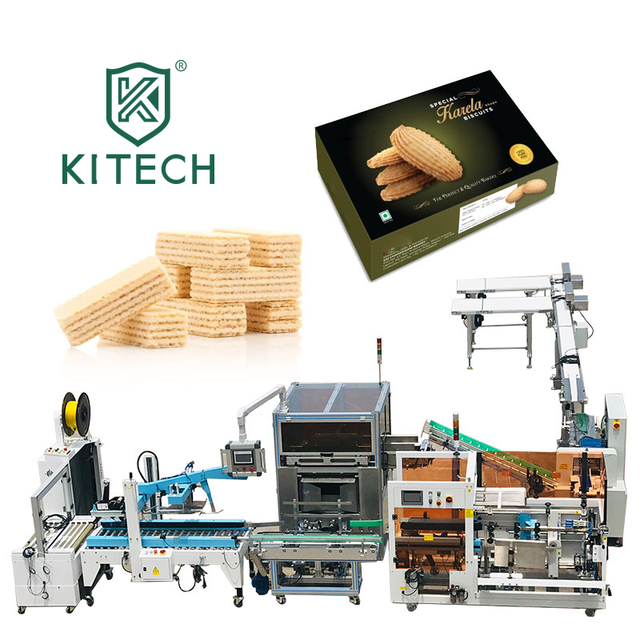 KL Automatic Feeding Wafer Cookies Flow Pack Machine Cracker Wafer Biscuit Packing Machine Line