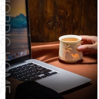 Tasses à café et à thé en céramique Kingze de style moyen-oriental personnalisées, 160 ml, 170 ml, sans poignée, avec lettres arabes