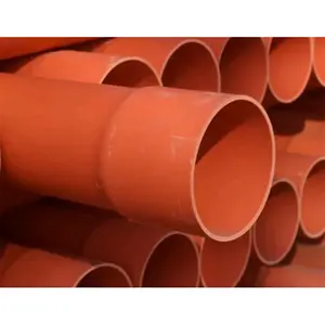 Customized sizes Orange Electric Cable Protection Power Conduit fitting cpvc pipe cpvc raw materials