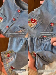 Conjunto de Dos Piezas de Mezclilla para Niñas, Ropa de Primavera 2026 Moderna y Elegante, Traje de Viaje para Bebés - Product Image 5