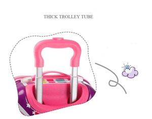 可爱卡通形象18英寸PC儿童行李包定制图片儿童手推车手提箱3D打印儿童旅行包套装 - Product Image 6