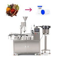 Machine automatique de remplissage et de sertissage de flacons en verre de table avec PLC pour l'embouteillage de cosmétiques et de boissons en petite entreprise