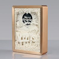 Vente en gros Cadre en bois massif Boîte à lumière LED 3D Ombre Taille personnalisée Conception personnalisée Cadre photo en papier gravé