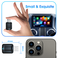 Mini 2 1 Ai Box Adaptateur CarPlay Android Auto filaire et sans fil pour prise Type-C/USB, connexion non inductive, 1 an