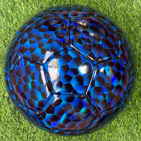 Ballon de football en PU de haute qualité, thermocollé, surface en cuir imprimée au laser, tailles 5 et 4, cousu à la machine, promotions d'entraînement