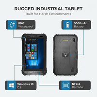 Tablette PC industrielle robuste OEM IP65 étanche 8 pouces Windows 10, batterie 5000 mAh, lecteur de codes-barres NFC