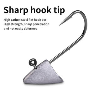 Hameçon triangulaire à tête plombée Yiwu n° Tête de plomb en acier à haute teneur en carbone 2.5 pour la pêche au bar en rivière, leurre de pêche, hameçon XY353 - Product Image 6