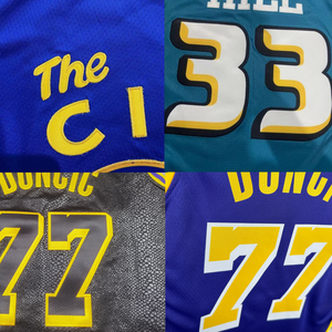 2025美国高品质篮球衫全队球衣刺绣男式复古篮球衫 - Product Image 5