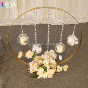 LEDA Centre de table de mariage rond en métal de luxe, décoration de table de mariage pour la décoration de table de mariage - Product Image 3