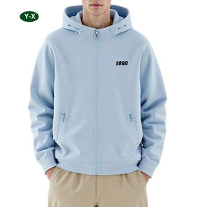 Sudadera con Capucha y Cremallera de 400 Gramos de Peso Pesado de Moda Deportiva Y-X, Sudaderas Personalizadas, Chaqueta de Ropa para Hombre - Product Image 1