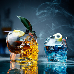 New Creative 125ml Transparent bar Whisky Cocktail Beer glassware Personality <strong>Skull</strong> <strong>Bottle</strong> for Halloween - Product Image 2