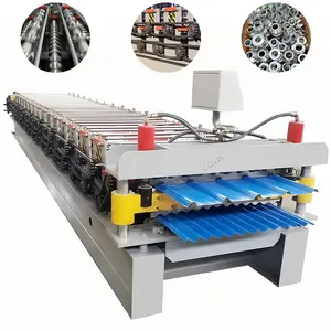 Doppelschicht-Dachblech-Rollformmaschine 3D-Dekorationsplattenproduktionslinie 0,3-0,8 mm