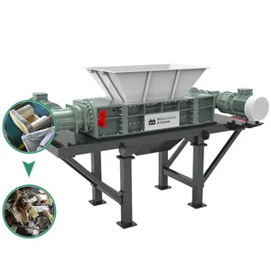 Wood Plastic Machine Recycling Machinery Single Double Shaft Shredder Pet Strapping Hdpe Pipe Crusher Shredder