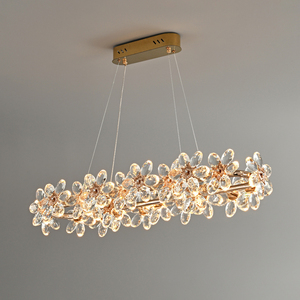 Hiện đại pha lê treo ánh sáng có thể điều chỉnh chiều cao LED Mặt dây chuyền lịch thi đấu cho phòng khách quầy bar - Product Image 2