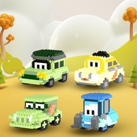 Kompatibel dengan mainan rakitan puzzle blok bangunan mobil partikel mikro LEG0 untuk hadiah anak-anak