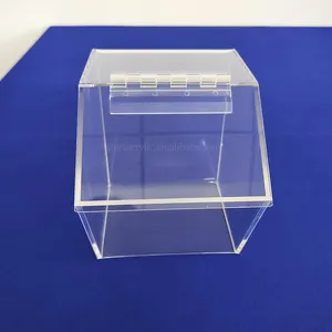 定制可堆叠透明丙烯酸糖果箱，带铰链盖丙烯酸干果分配器