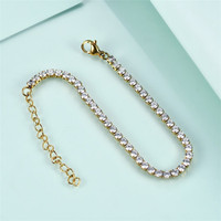 Bracelet de tennis en zircon en acier inoxydable simple pour accessoires de mode pour femmes