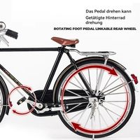 Modelo de bicicleta de aleación 1:6, Mini Retro, veintiocho barras, juguetes fundidos a presión para colección o decoración, modelo de bicicleta