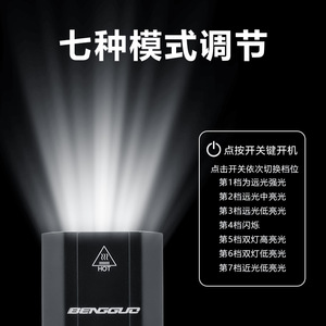 ไฟหน้าจักรยาน Yueli E1000 อลูมิเนียมอัลลอยด์ ชาร์จ USB ไฟ LED สำหรับขี่กลางคืน - Product Image 2