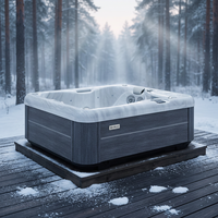 Spa de massage extérieur compact moderne en acrylique carré pour 2 personnes