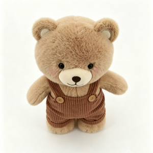 Oso de peluche personalizado, oso de peluche vestido, oso de peluche marrón, oso de peluche con overol. - Product Image 2