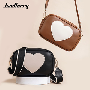 Baellerry Mini Phone Bag Brown Heart Pattern Crossbody Bag For Women Everyday Use - Product Image 3