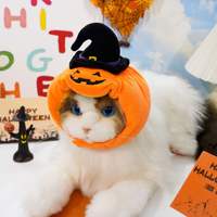 Chapeau Citrouille pour Animaux de Compagnie – Accessoire de Costume d'Halloween Orange – Chapeau Amusant pour Chiens et Chats – Tenue de Fête d'Halloween