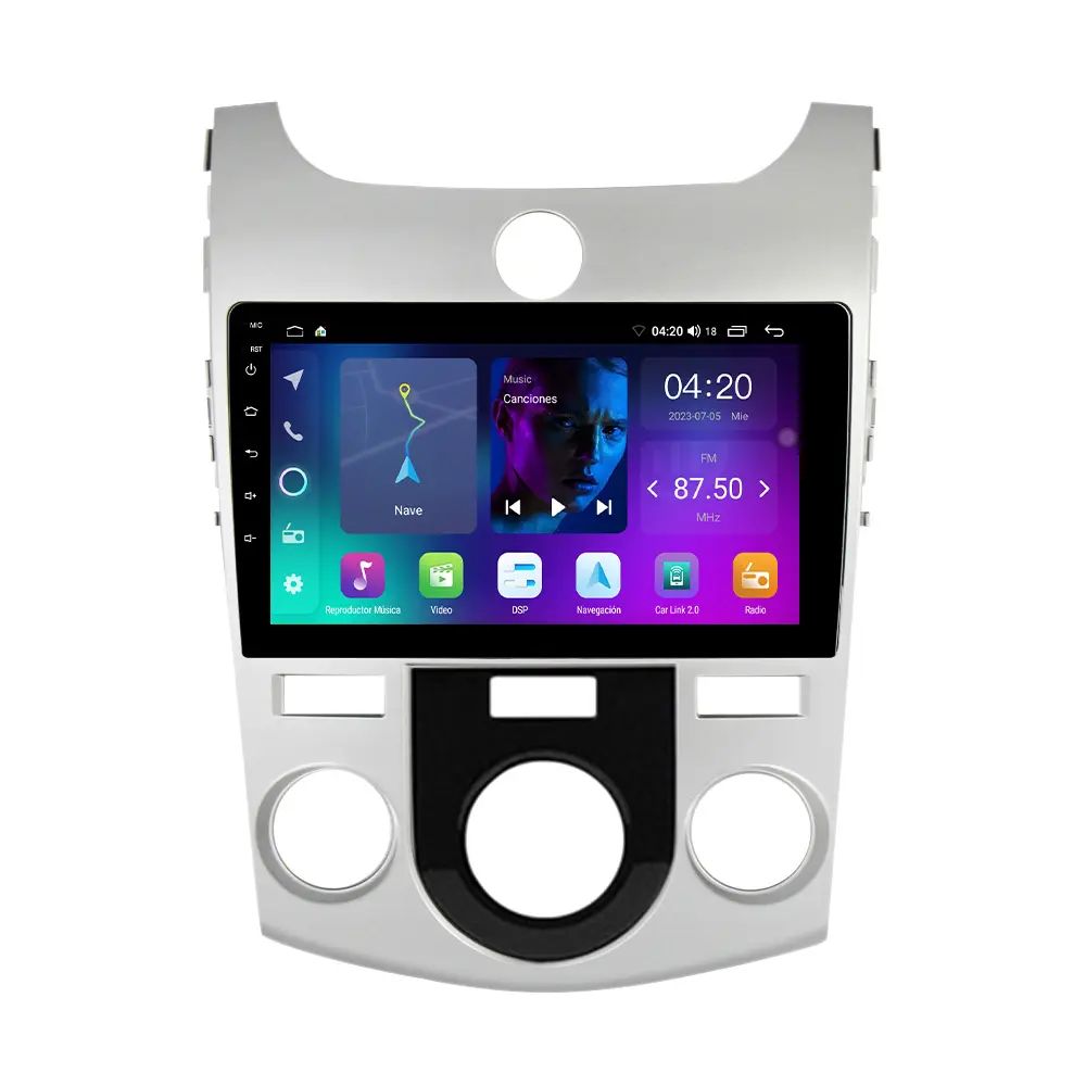 NaviFly NF 1280*720p QLED écran tactile 2 din android autoradio pour KIA Forte Cerato 2008-2013 prise en charge de la commande vocale
