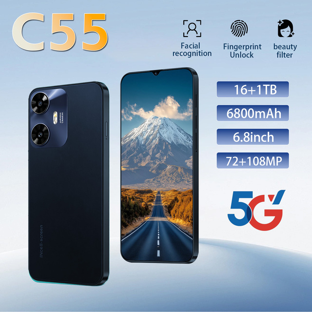 C55 Rugged 5G Smartphone 6.8" AMOLED 120Hz 108MP Camera 6000mAh Fast Charging IP68 Waterproof Shockproof Dual SIM Android 15