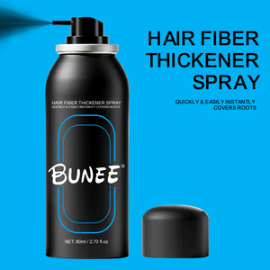 Spray de fibres de construction de cheveux de kératine naturelle de haute qualité épaississant la <span class=keywords><strong>craie</strong></span> de cheveux Fibres noires Spray aérosol Cabelo Fibra Premium - Product Image 2