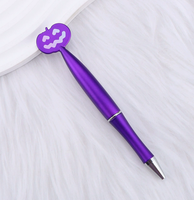 Stylo bille personnalisé en forme de citrouille, créatif, nouveauté Halloween, écriture fluide, cadeau promotionnel