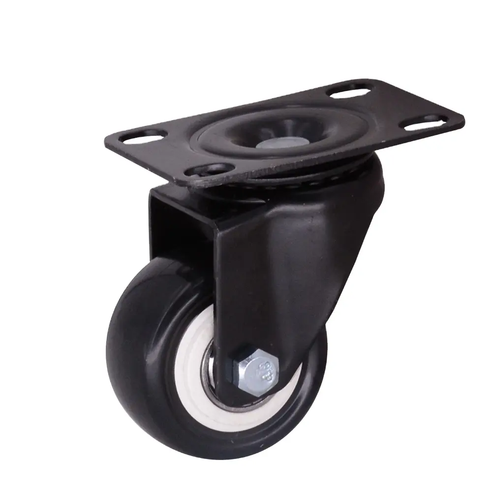 אור החובה PU(PVC) מסתובב גלגלית 60kg 2 אינץ גלגלית גלגל כיסא גלגלים