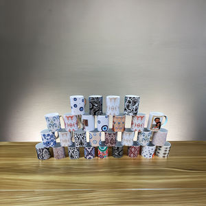 Taza de Arcilla Blanca Personalizable de 11 oz para Sublimación, Diseño Nórdico con Cinco Estrellas, Estilo Recto, Impresión Serigráfica, en Existencia - Product Image 5