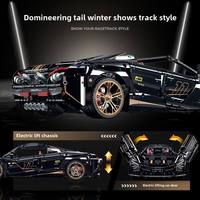 Guly 10625, Bloques de Construcción de Auto de Carreras a Escala 1:8, 3658 Piezas, Auto Deportivo MOC con Motor, Ladrillos ABS para Aprendizaje STEM, Regalos de Navidad