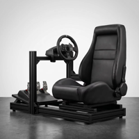 Cockpit de simulation de course professionnel en profilés aluminium 8020, siège de simulateur de course pour volants à entraînement direct