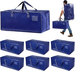 Large Waterproof Eco-Friendly Moving Storage <b>Bag</b> Heavy Duty Woven Square Duffle <b>Bag</b> for Bathroom Clothes Bedding Storage PP - Product Image 1