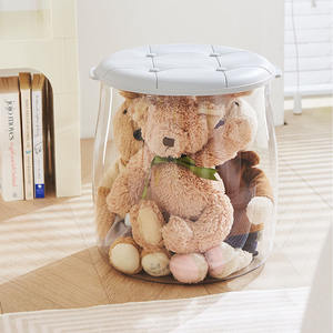 Seau de rangement pour jouets domestiques, tabouret circulaire en plastique avec capacité de charge de 50 kg pour l'organisation de la salle de jeux des enfants YHL813 - Product Image 4