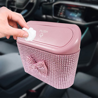 Poubelle de voiture multifonctionnelle étanche en plastique JingBo personnalisée, à fixer sur l'accoudoir ou le dossier du siège, avec boîte de rangement