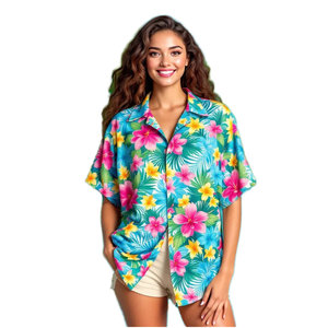 Camicia Estiva Casual da <span class=keywords><strong>Uomo</strong></span> 2025 con Stampa Digitale 3D di <span class=keywords><strong>Fiori</strong></span> Hawaiani, Design Personalizzato per Spiaggia e Vacanze, Taglie Regno Unito - Product Image 1