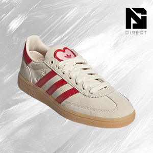 Adidas Wmns Handball Spezial 'Cream White Scarlet Sandy Pink' Chaussures rétro rayées à lacets pour femmes, baskets de skateboard à la mode - Product Image 2